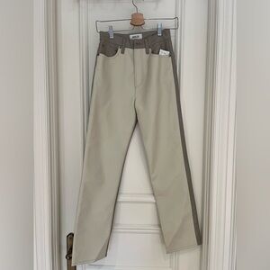 Agolde Cream and Beige Recycled Leather Pants